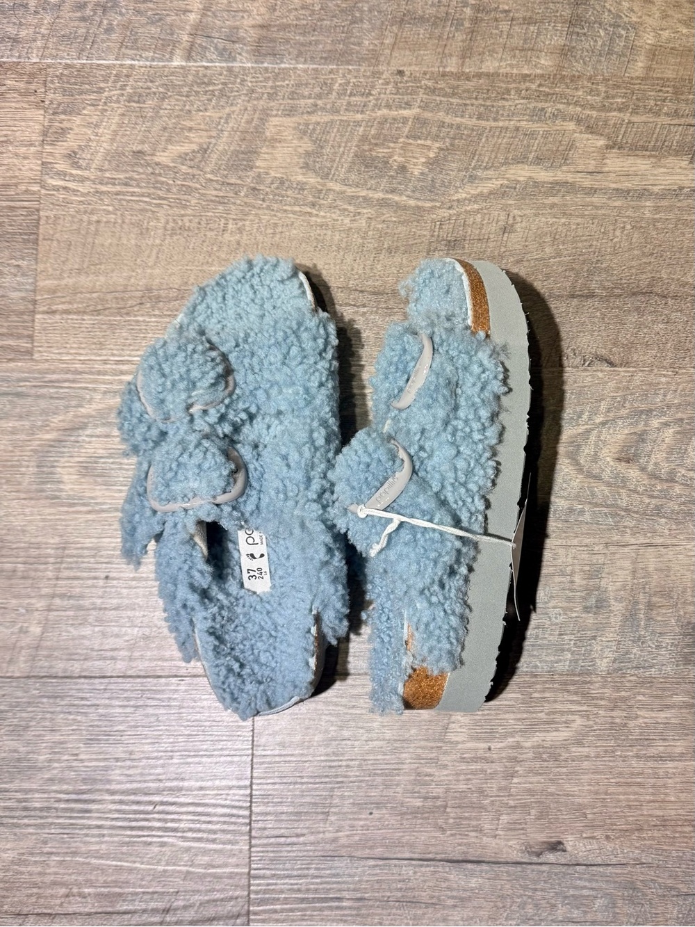 Birkenstock Papillio Shearling Arizona Platform Slide Sandal